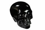 Realistic, Polished Black Obsidian Skull #151038-1